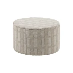 WOOOD Poef Sarli Naturel / Beige - Ø 60 cm