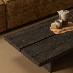 WOOOD Salontafel Lion Donkerbruin - 140x60 cm