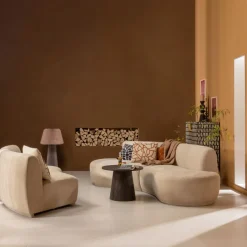 WOOOD Salontafel Maan Donkerbruin - Ø 80 cm