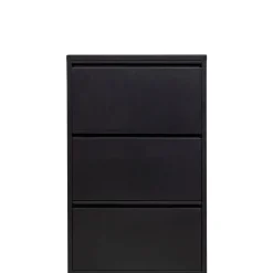 WOOOD Schoenenkast Sabine Zwart - 66x103x16 cm