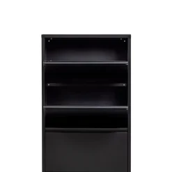 WOOOD Schoenenkast Sabine Zwart - 66x103x16 cm