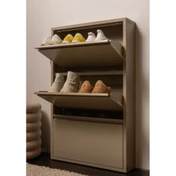 WOOOD Schoenenkast Sabine Zand - 66x103x16 cm