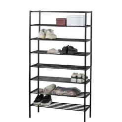 WOOOD Schoenenrek Ferro Zwart - 85x160x35 cm