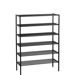 WOOOD Schoenenrek Ferro Zwart - 85x120x35 cm