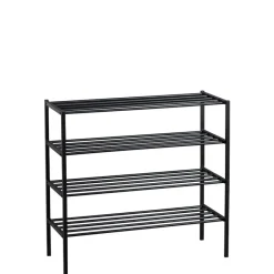 WOOOD Schoenenrek Ferro Zwart - 85x80x35 cm