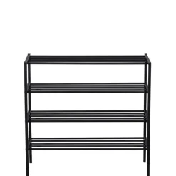 WOOOD Schoenenrek Ferro Zwart - 85x80x35 cm