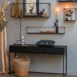 WOOOD Sidetable Silas Zwart - 140x74x40 cm