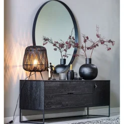 WOOOD Spiegel Doutzen Zwart - Ø 115 cm