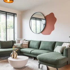 WOOOD Spiegel Doutzen Zwart - Ø 115 cm