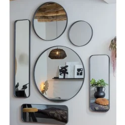 WOOOD Spiegel Doutzen Zwart - 40x170 cm