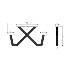 WOOOD Tafelpoot Picknicktafel Tablo Zwart