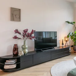 WOOOD TV-meubel Finca Zwart - 78x40x40 cm