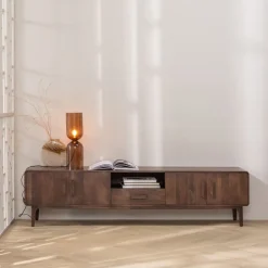 WOOOD TV-meubel Liya Donkerbruin - 200x50x35 cm