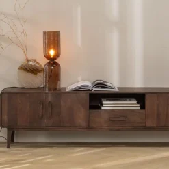 WOOOD TV-meubel Liya Donkerbruin - 200x50x35 cm