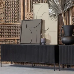 WOOOD TV-meubel New Gravure Zwart - 150x56x44 cm