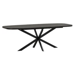 WOOOD Uitschuifbare Eettafel Arros Zwart - 180/220x90 cm