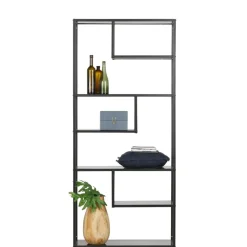 WOOOD Vakkenkast Teun Zwart - 85x188x35 cm