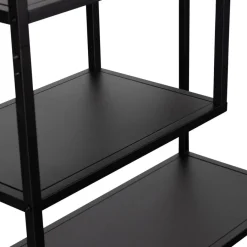 WOOOD Vakkenkast Teun Zwart - 85x188x35 cm