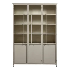 WOOOD Vitrinekast Exhibit XL Zand - 142x200x44 cm