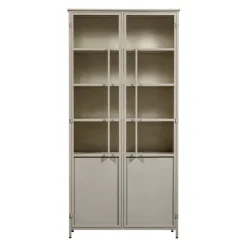 WOOOD Vitrinekast Exhibit XL Zand - 99x200x44 cm