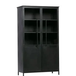 WOOOD Vitrinekast Exhibit Zwart - 99x170x44 cm