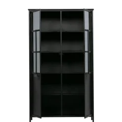WOOOD Vitrinekast Exhibit Zwart - 99x170x44 cm