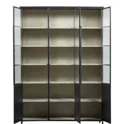 WOOOD Vitrinekast Exhibit XL Zwart - 142x200x44 cm