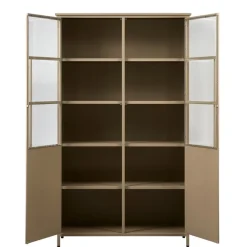 WOOOD Vitrinekast Exhibit Khaki - 99x170x44 cm