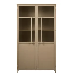 WOOOD Vitrinekast Exhibit Khaki - 99x170x44 cm