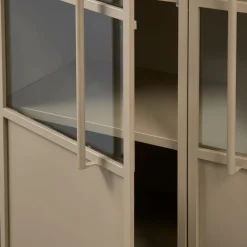 WOOOD Vitrinekast Exhibit Khaki - 99x170x44 cm