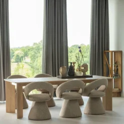 WOOOD Vitrinekast Kella Naturel - 40x137x39 cm