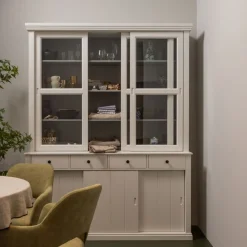 WOOOD Vitrinekast Lagos Wit - 166x214x48 cm