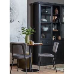 WOOOD Vitrinekast Lagos Zwart - 166x214x48 cm