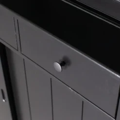 WOOOD Vitrinekast Lagos Zwart - 166x214x48 cm