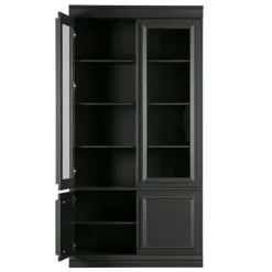 WOOOD Vitrinekast Organize Zwart - 110x215x44 cm