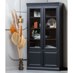 WOOOD Vitrinekast Organize Zwart - 110x215x44 cm