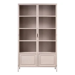 WOOOD Vitrinekast Ronja Roze - 110x189x43 cm