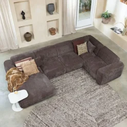 WOOOD Vloerkleed Efia Bruin - Ø 200 cm