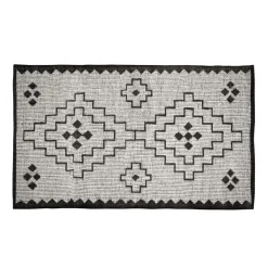 WOOOD Vloerkleed Omari Zwart - 160x230 cm