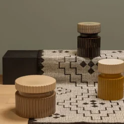 WOOOD Vloerkleed Omari Zwart - 160x230 cm