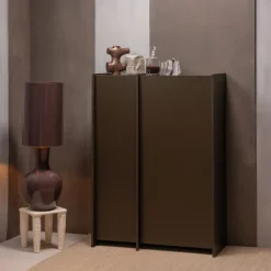 WOOOD Wandkast Brock Middenbruin - 102x140x44 cm