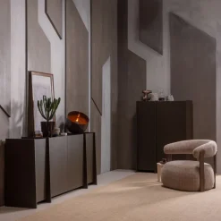 WOOOD Wandkast Brock Middenbruin - 102x140x44 cm