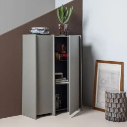 WOOOD Wandkast Brock Warmgrijs - 102x140x44 cm