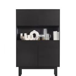 WOOOD Wandkast Finca Zwart - 110x170x40 cm