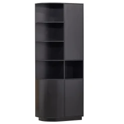 WOOOD Wandkast Finca Zwart - 78x210x40 cm