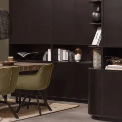 WOOOD Wandkast Finca Zwart - 78x210x40 cm