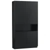 WOOOD Wandkast Finca Zwart - 110x210x40 cm