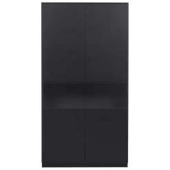 WOOOD Wandkast Finca Zwart - 110x210x40 cm