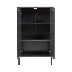 WOOOD Wandkast Gunnar Zwart - 85x135x39 cm