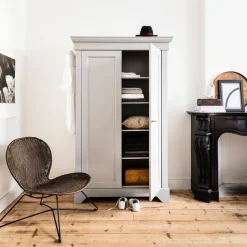 WOOOD Wandkast Isabel Grijs - 118x191x47 cm